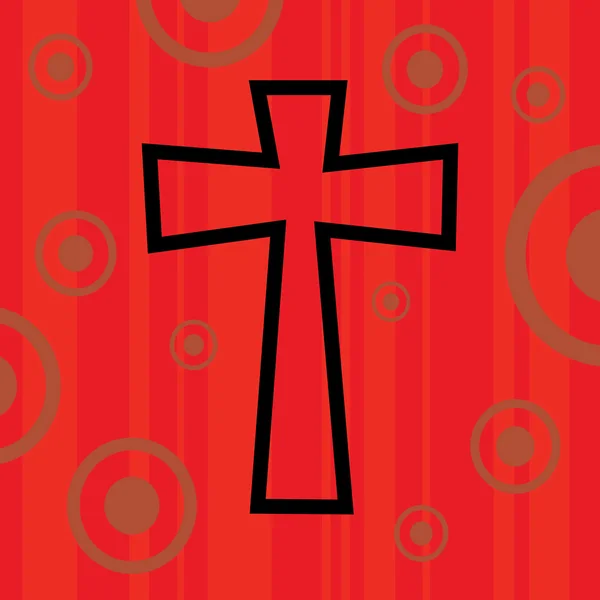 Colorido crucifijo de Pascua cruz diseño . — Vector de stock