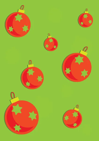 Christmas bauble wallpaper design. — Stock Vector