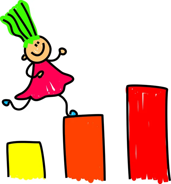 Criança em crescimento desenhos animados —  Vetores de Stock