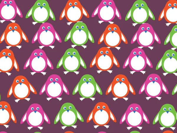 Pinguim papel de parede design — Vetor de Stock