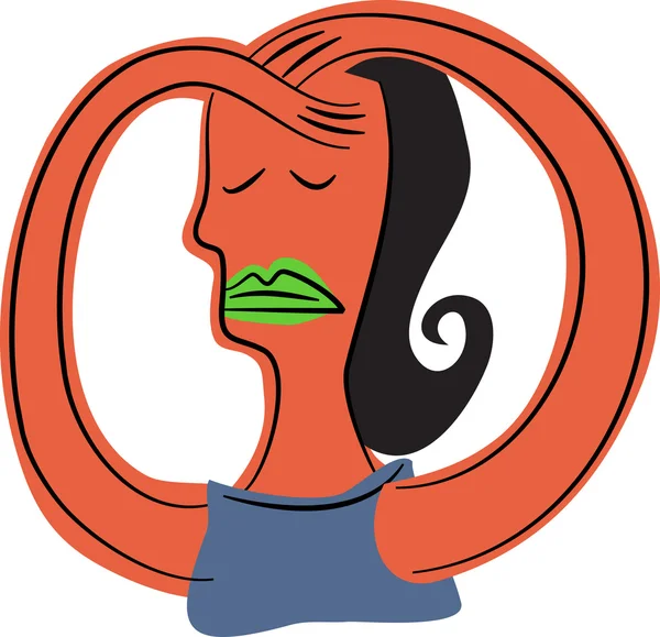 Иллюстрация стрессовой женщины — стоковый вектор