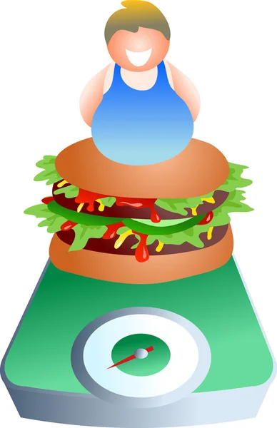 Мультфильм о питании и диете — стоковый вектор
