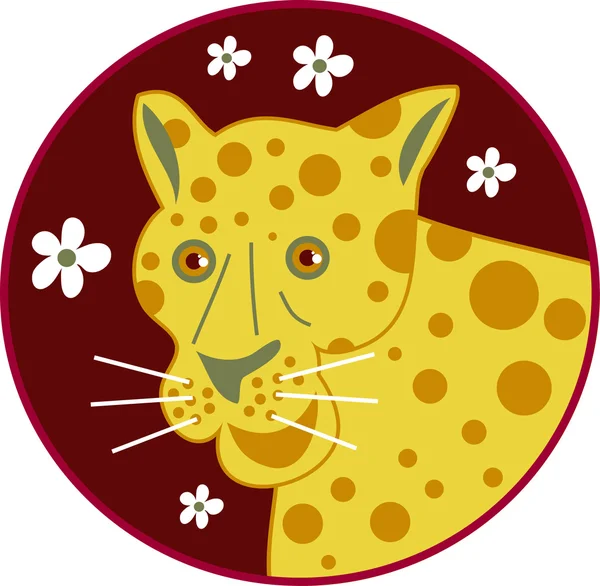 Cartoon Spotty Leopard — Stock Vector