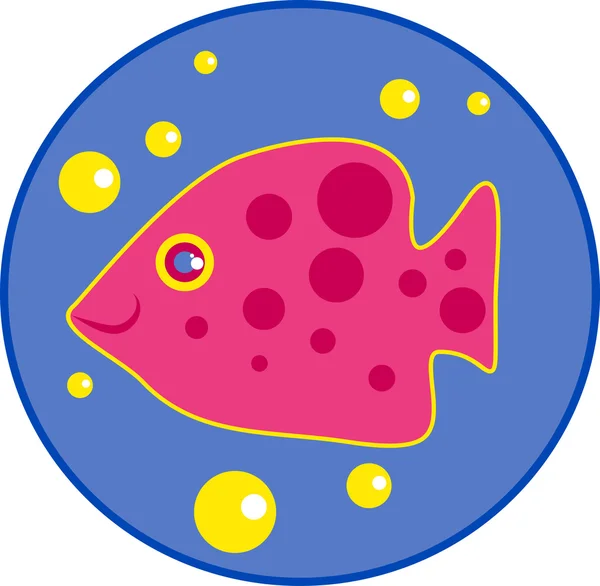 Ilustración de peces de dibujos animados . — Vector de stock