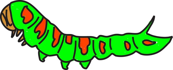 Grillige tekening van een caterpillar — Stockvector