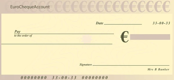 Cheque de dinero dólar — Archivo Imágenes Vectoriales