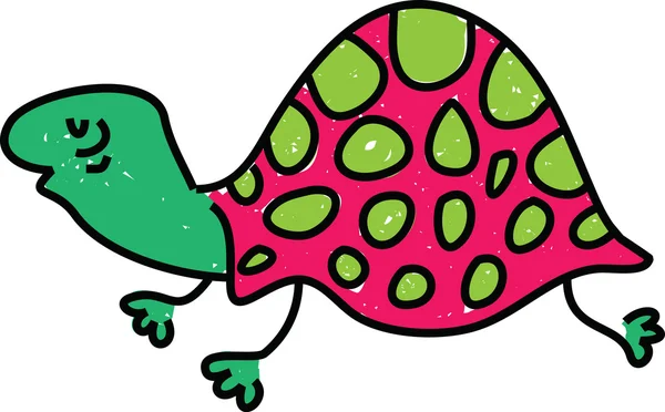 Kaplumbağa illüstrasyon — Stok Vektör