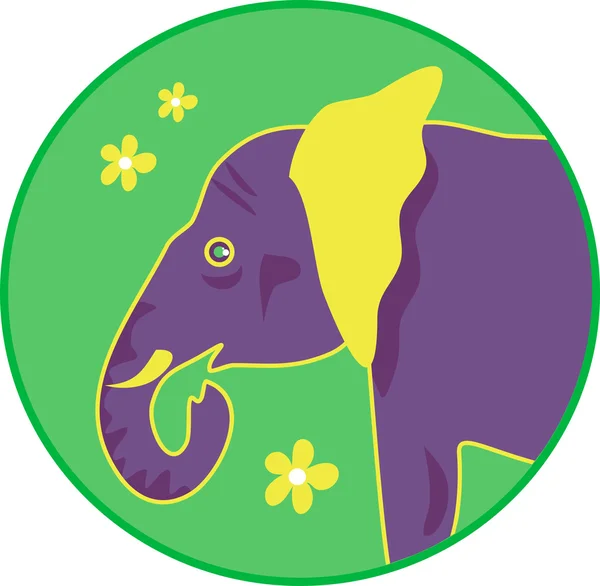 Wild Cartoon olifant — Stockvector