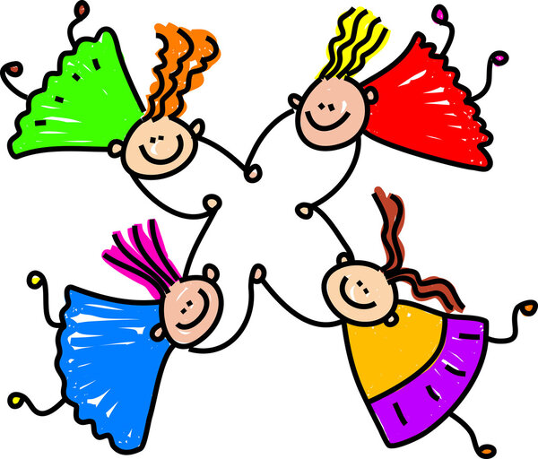 United kids - caucasian girls