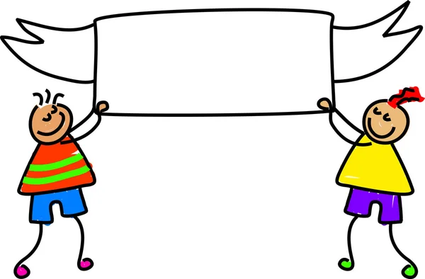 Ethnic diversity kids and banner — Stock Vector © Mirage3 ...
