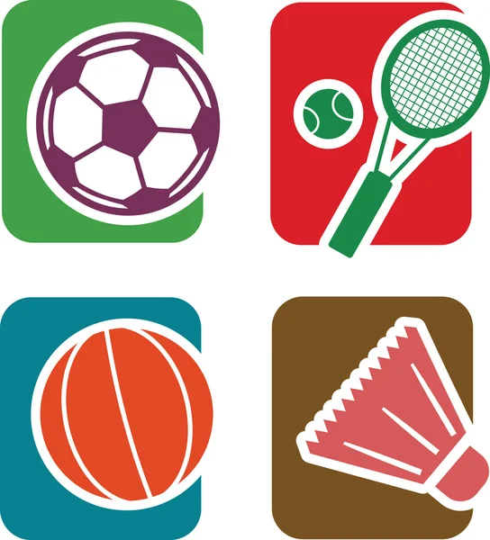 Juego de iconos deportivos — Vector de stock