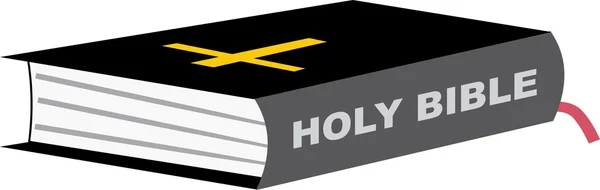 Sainte Bible avec un symbole de croix — Image vectorielle