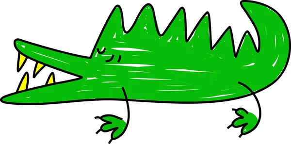 Desenho de criança de crocodilo —  Vetores de Stock