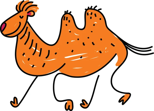 Grillige tekening van een kameel — Stockvector