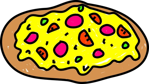 Кусочки пиццы, эскиз для вашего дизайна — стоковый вектор