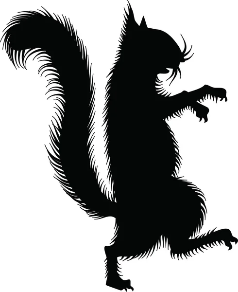 Eichhörnchen-Profil-Silhouette — Stockvektor