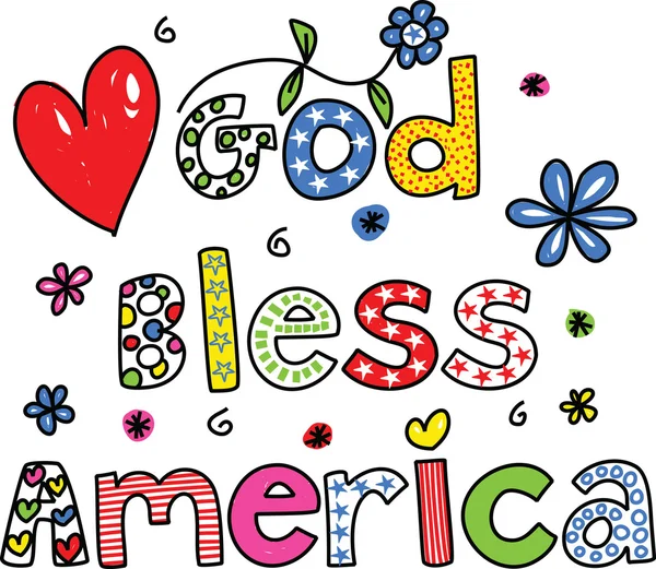 God Bless America — Stock Vector