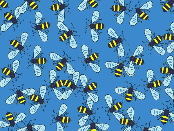 Diseño de fondo de pantalla de abeja — Archivo Imágenes Vectoriales