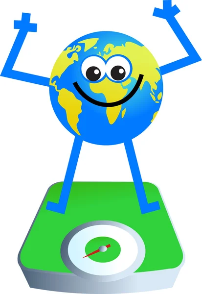 Zware globe cartoon — Stockvector