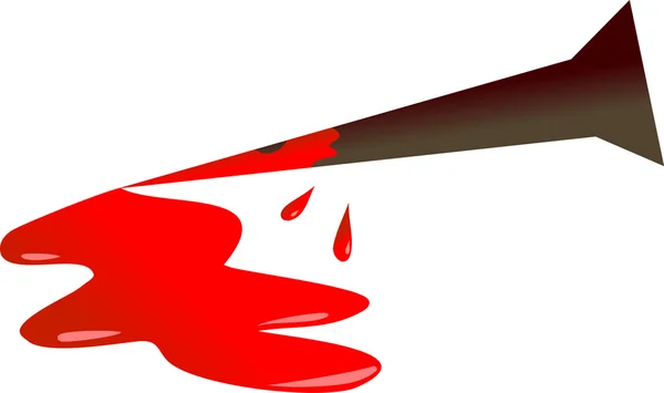 Uñas goteando con sangre — Vector de stock