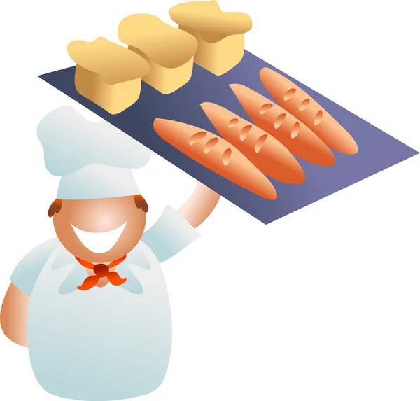 Ilustración de panadero — Stockvector