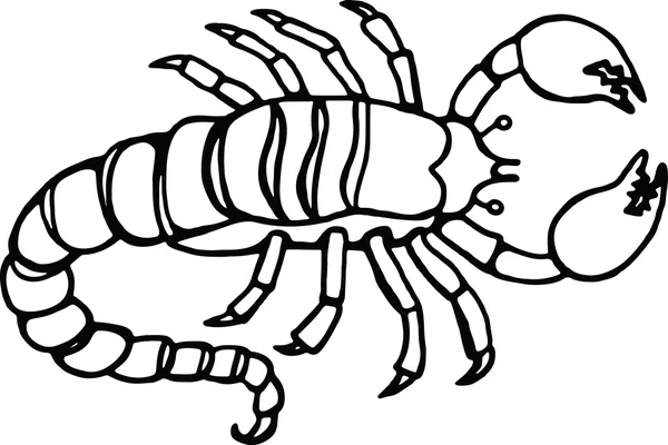 Sciage d'un petit scorpion — Image vectorielle