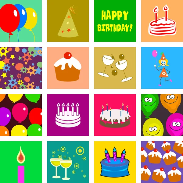 Bilder für Geburtstage und andere Kinderfeiertage — Stockvektor