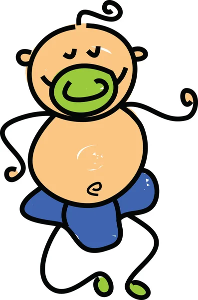 Baby jongen cartoon — Stockvector