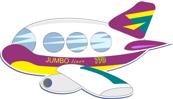Niedlicher kleiner Jumbo-Jet — Stockvektor