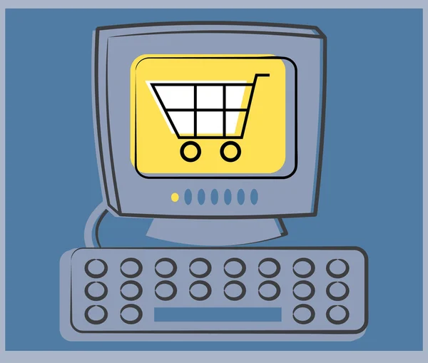 Ecommerce, compra online — Vetor de Stock