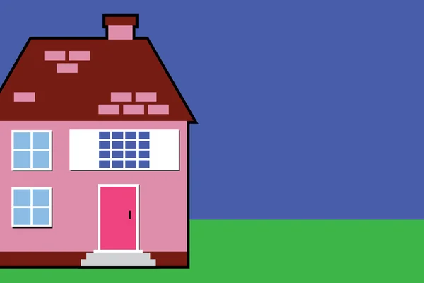 Illustration eines einfachen Hauses — Stockvektor