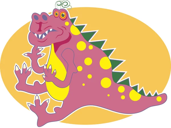Динозавр царапает подбородок — стоковый вектор