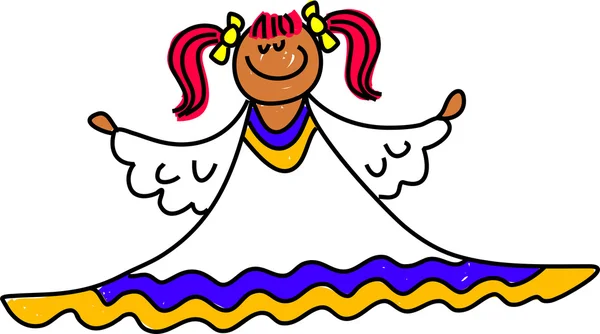 Ángel niño dibujos animados — Vector de stock