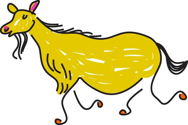 Dibujo infantil de cabra — Vector de stock
