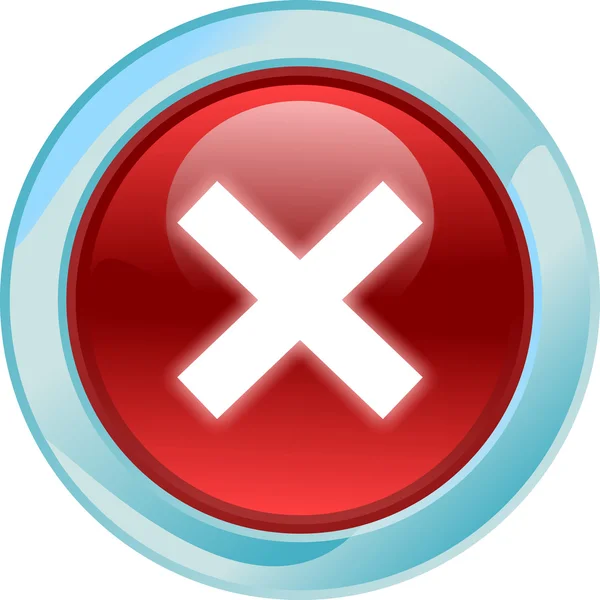 Botão Red Check Mark Icon —  Vetores de Stock