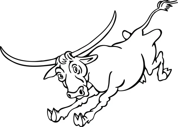 Rysunek z wściekły byk — Wektor stockowy