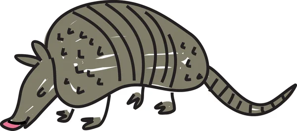 Caprichoso dibujo de un armadillo — Vector de stock