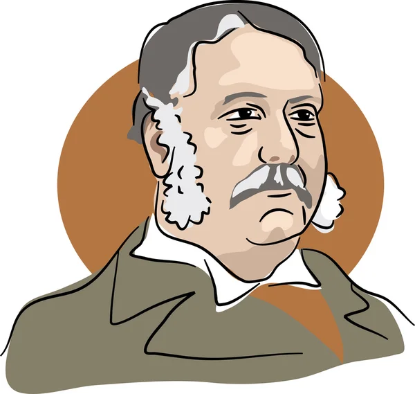 Presidente estadounidense Chester Arthur — Vector de stock