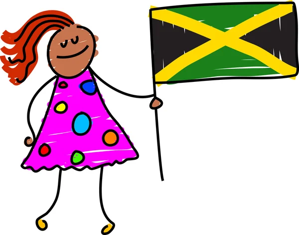 Jamaican kid cartoon — Stock Vector