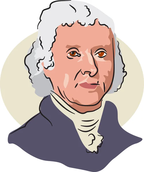 Le président américain Thomas Jefferson — Image vectorielle