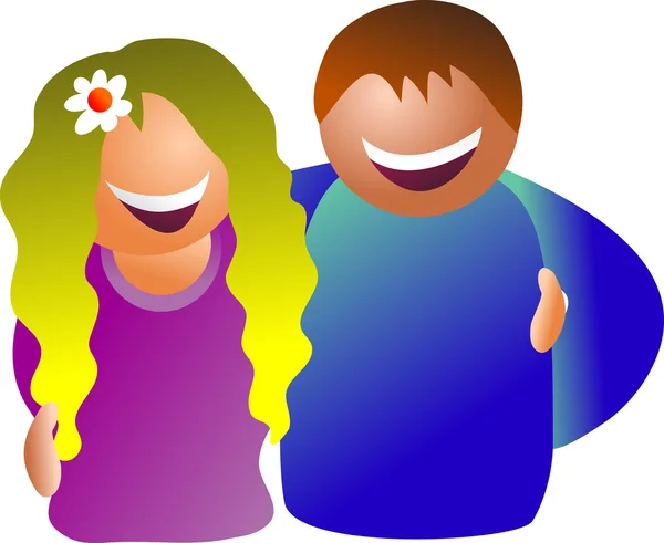 Happy heterosexual couple — Stock Vector