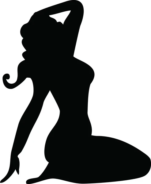 Sexy woman silhouette — Stock Vector