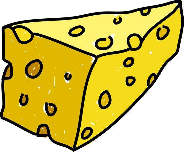 Skive af cheddar ost – Stock-vektor