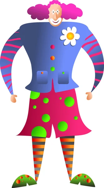 Clown au visage heureux — Image vectorielle