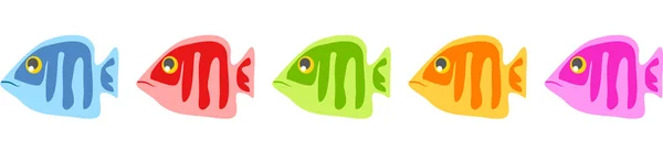 Illustration de poissons de dessin animé . — Image vectorielle