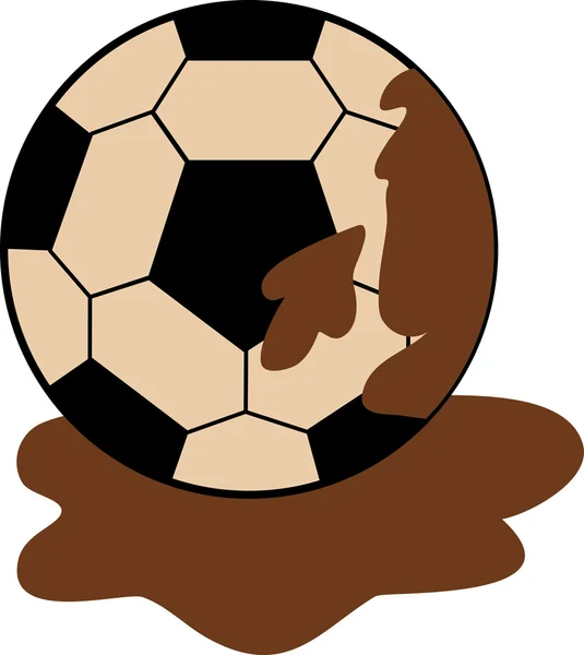 Matschiger Fußballball — Stockvektor