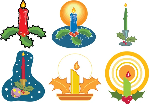 Bougies de Noël . — Image vectorielle