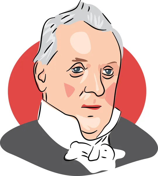 Amerikan başkanı James Buchanan — Stok Vektör