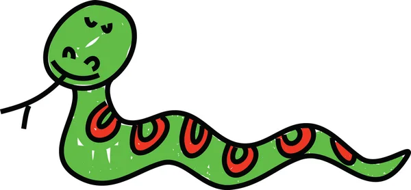 Ilustración serpiente — Vector de stock