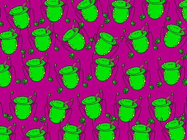 Fond d'écran grenouille dessin animé — Image vectorielle